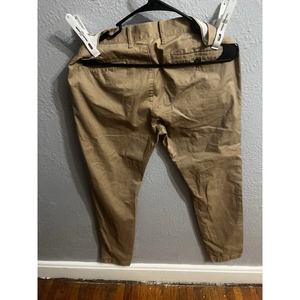 J Crew Flex Mens 31x32 Straight Leg Pants Tan Skinny